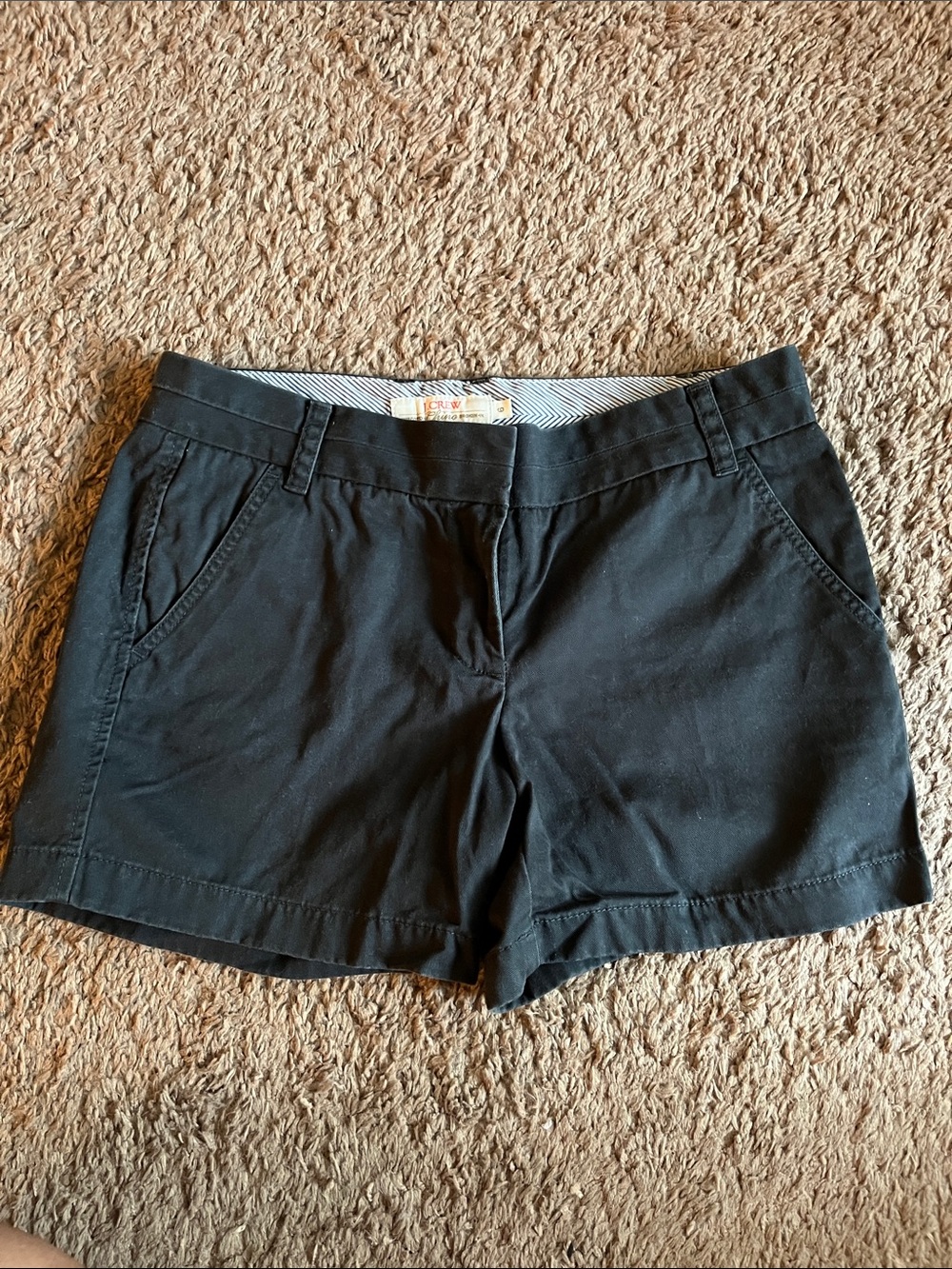 J. Crew Black Women's broken in Chino Shorts 5 inch